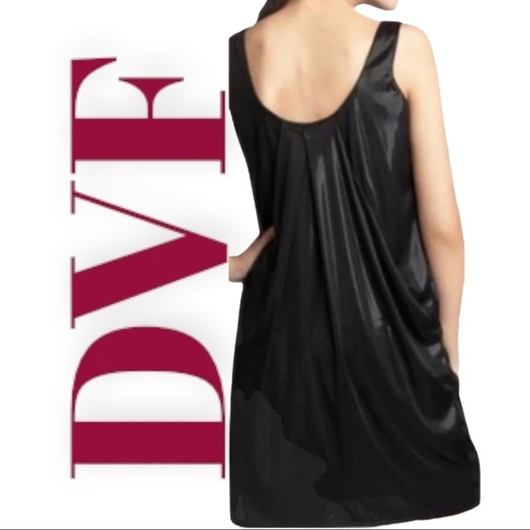 DVF LESLEY LIQUID JERSEY WHIMSYGOTH BLACK MINI COCKTAIL DRESS GOTH NYE PARTY, 0 - Picture 9 of 10